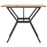 vidaXL Masă bucătărie, cadru Y, 90x90x75,5 cm lemn masiv pin și Oţel