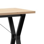 vidaXL Masă bucătărie, cadru Y, 100x50x75,5 cm lemn masiv pin și Oţel vidaXL Masă bucătărie, cadru Y, 100x50x75,5 cm lemn masiv pin și Oţel