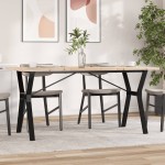 vidaXL Masă bucătărie, cadru Y, 160x80x75,5 cm lemn masiv pin și Oţel vidaXL Masă bucătărie, cadru Y, 160x80x75,5 cm lemn masiv pin și Oţel