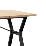 vidaXL Masă bucătărie, cadru Y, 160x80x75,5 cm lemn masiv pin și Oţel vidaXL Masă bucătărie, cadru Y, 160x80x75,5 cm lemn masiv pin și Oţel