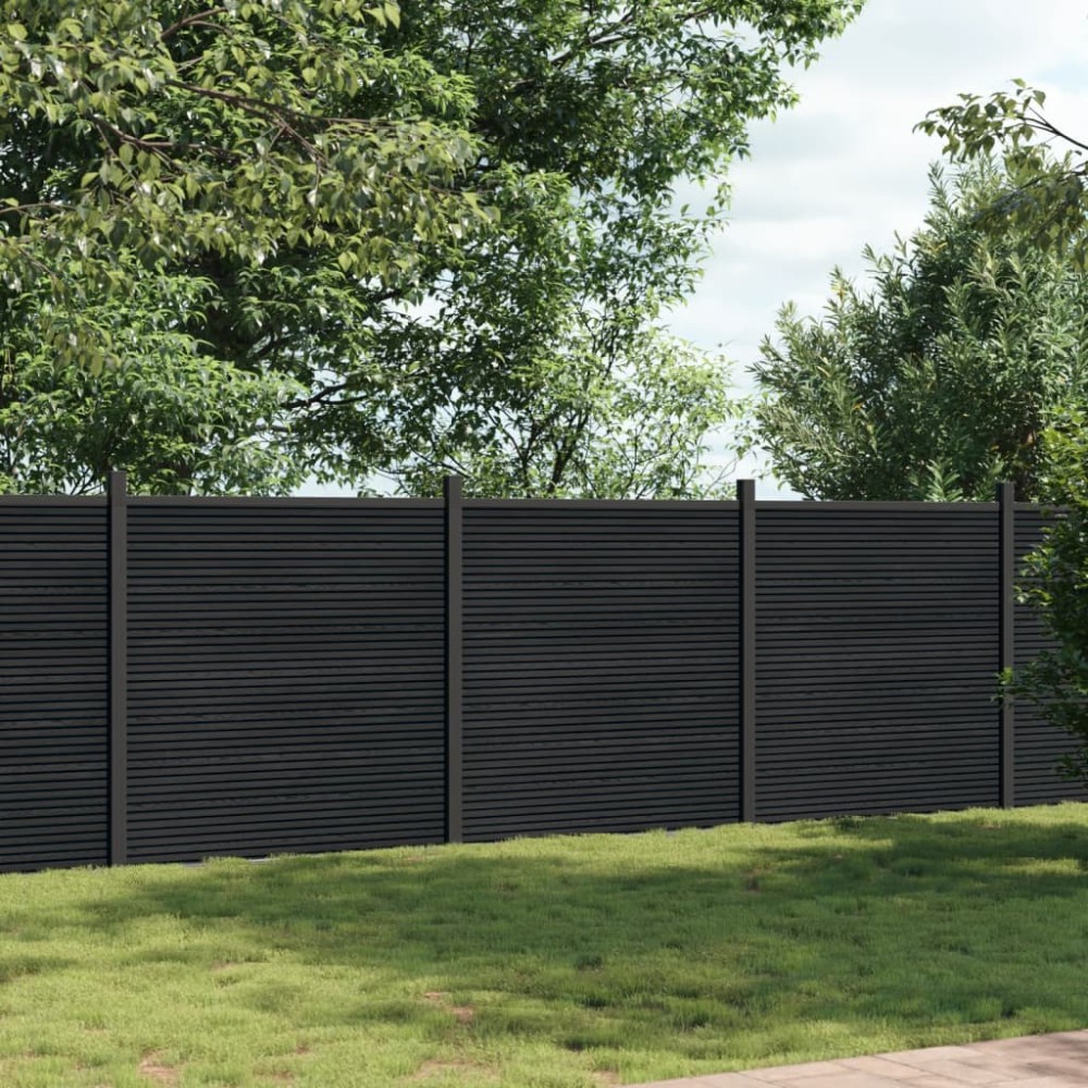 vidaXL Panouri pentru gard, gri, 526x186 cm, WPC