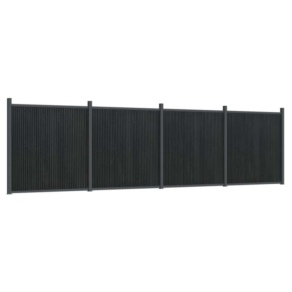 vidaXL Panouri pentru gard, gri, 699x186 cm, WPC