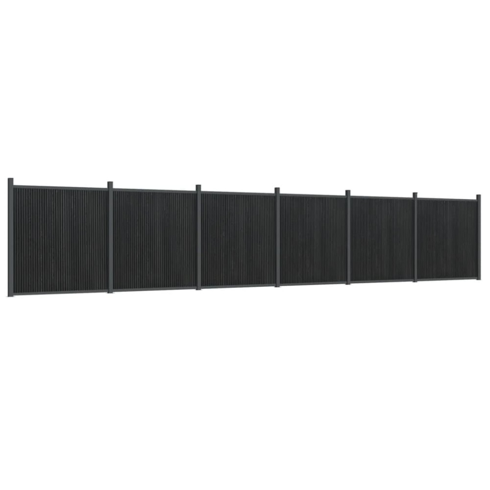 vidaXL Panou pentru gard, gri, 1045x186 cm, WPC