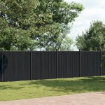 vidaXL Panou pentru gard, gri, 1391x186 cm, WPC vidaXL Panou pentru gard, gri, 1391x186 cm, WPC