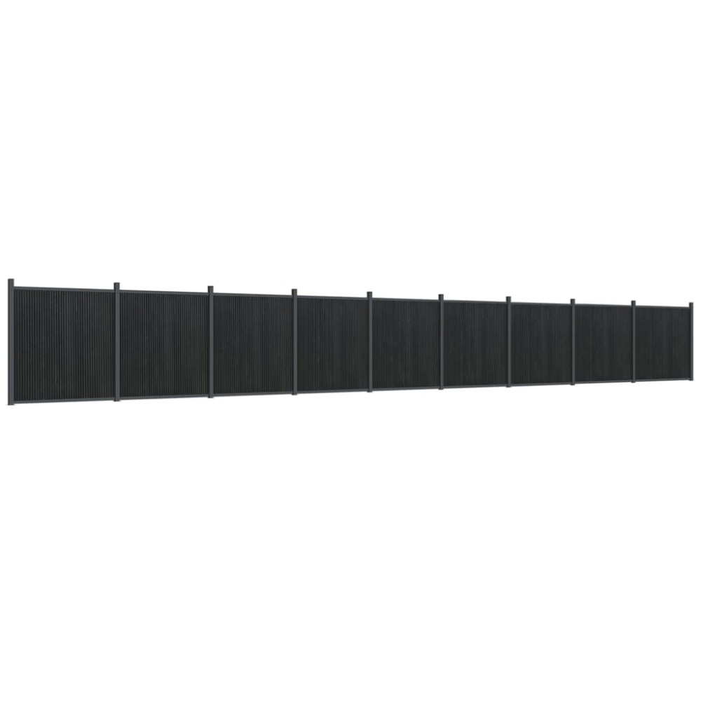 vidaXL Panou pentru gard, gri, 1564x186 cm, WPC