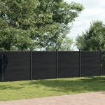 vidaXL Panou pentru gard, gri, 1737x186 cm, WPC vidaXL Panou pentru gard, gri, 1737x186 cm, WPC