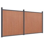 vidaXL Panouri pentru gard, maro, 353x186 cm, WPC vidaXL Panouri pentru gard, maro, 353x186 cm, WPC