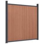 vidaXL Panouri pentru gard, maro, 353x186 cm, WPC vidaXL Panouri pentru gard, maro, 353x186 cm, WPC