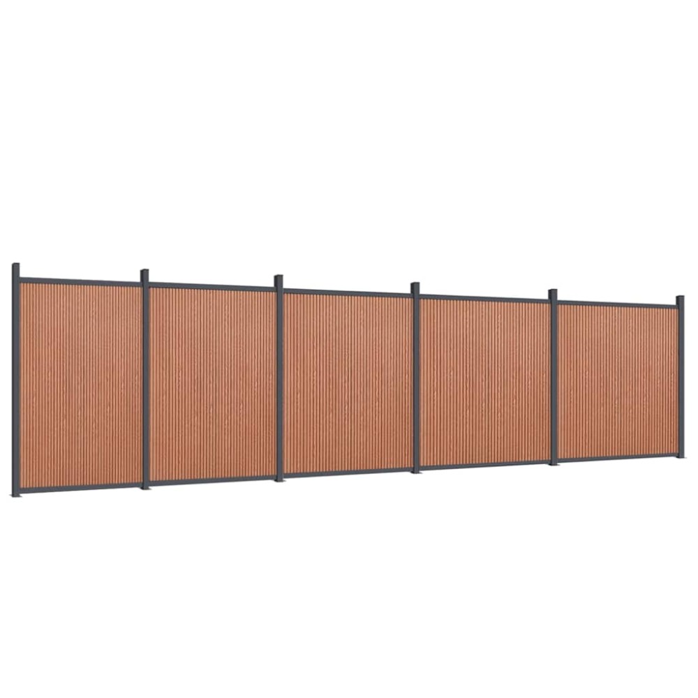 vidaXL Panouri pentru gard, maro, 872x186 cm, WPC