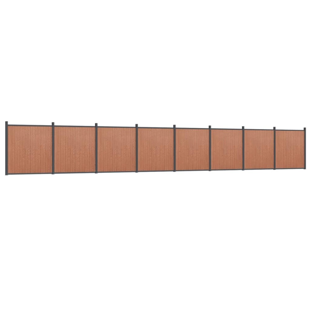 vidaXL Panou pentru gard, maro, 1391x186 cm, WPC