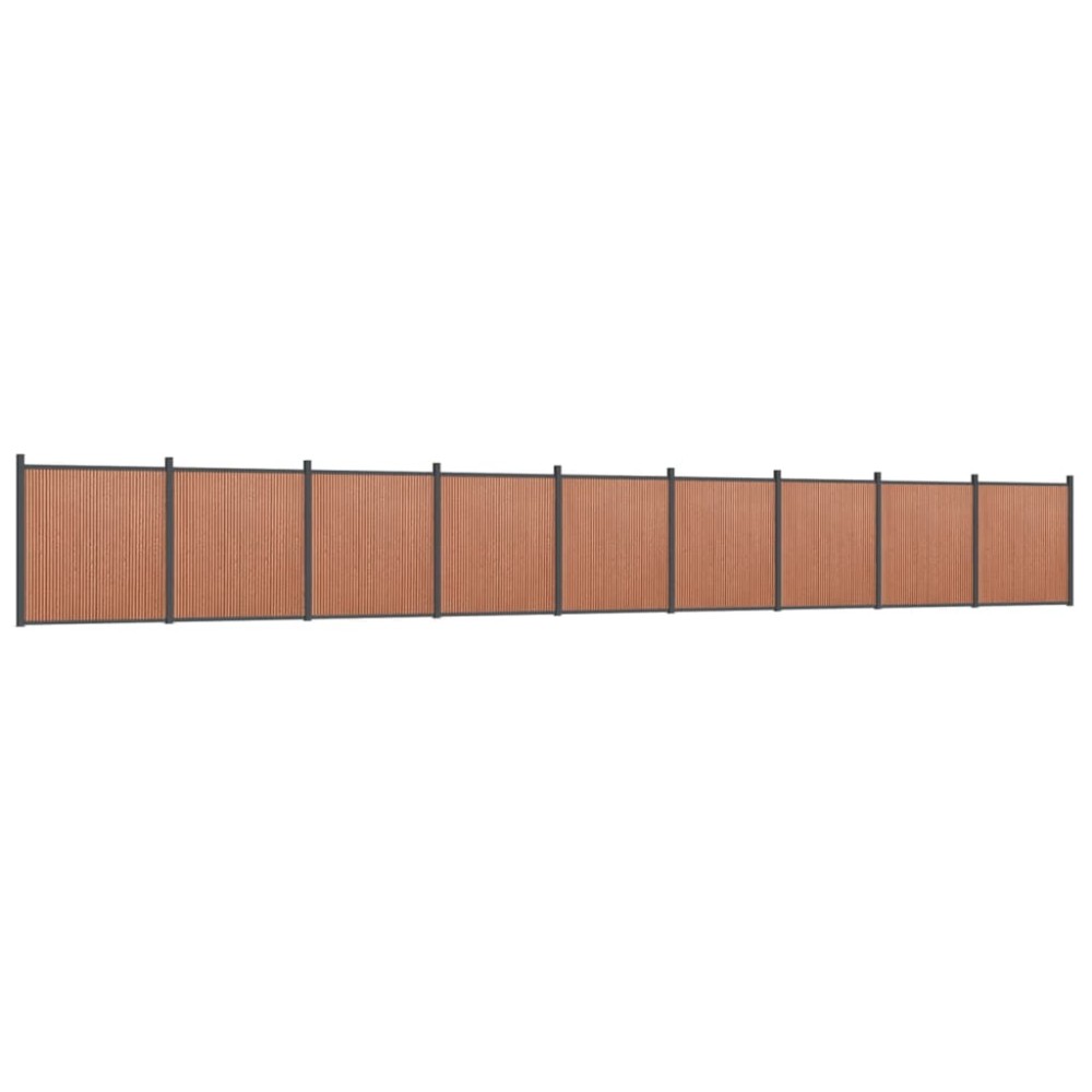 vidaXL Panou pentru gard, maro, 1564x186 cm, WPC