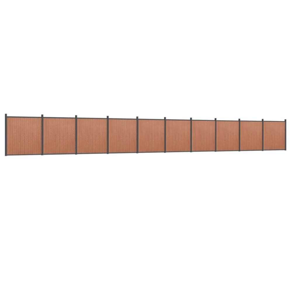 vidaXL Panou pentru gard, maro, 1737x186 cm, WPC