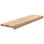 vidaXL Trepte scari 4 buc Stejar masiv netratat 90x25x2 cm