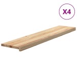 vidaXL Trepte scari 4 buc Stejar masiv netratat 120x25x2 cm vidaXL Trepte scari 4 buc Stejar masiv netratat 120x25x2 cm