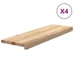 vidaXL Trepte scari 4 buc Stejar masiv netratat 80x30x2 cm vidaXL Trepte scari 4 buc Stejar masiv netratat 80x30x2 cm