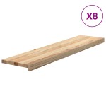 vidaXL Trepte scari 8 buc Stejar masiv netratat 110x25x2 cm vidaXL Trepte scari 8 buc Stejar masiv netratat 110x25x2 cm