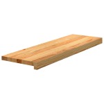 vidaXL Trepte de scară 4 buc maro deschis lemn masiv de stejar