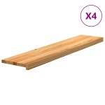 vidaXL Trepte de scară 4 buc maro deschis lemn masiv de stejar