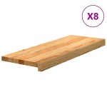 vidaXL Trepte de scară 8 buc maro deschis lemn masiv de stejar vidaXL Trepte de scară 8 buc maro deschis lemn masiv de stejar