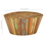 vidaXL Măsuță de cafea, Ø65x31 cm, lemn masiv reciclat
