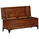 vidaXL Cufăr de depozitare, 110x35x41 cm, lemn masiv de acacia vidaXL Cufăr de depozitare, 110x35x41 cm, lemn masiv de acacia