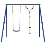 vidaXL Set leagăn de exterior, cu leagăn și leagăn cu disc vidaXL Set leagăn de exterior, cu leagăn și leagăn cu disc
