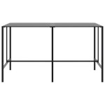 vidaXL Set bar de grădină 9 piese, negru, oțel vopsit electrostatic