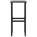 vidaXL Set bar de grădină 9 piese, negru, oțel vopsit electrostatic