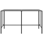 vidaXL Set bar de grădină 11 piese, negru, oțel vopsit electrostatic