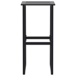 vidaXL Set bar de grădină 11 piese, negru, oțel vopsit electrostatic