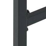 vidaXL Set bar de grădină 11 piese, negru, oțel vopsit electrostatic