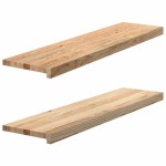 vidaXL Trepte scari 2 buc Stejar masiv netratat 100x25x2 cm vidaXL Trepte scari 2 buc Stejar masiv netratat 100x25x2 cm