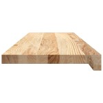 vidaXL Trepte scari 2 buc Stejar masiv netratat 80x30x2 cm vidaXL Trepte scari 2 buc Stejar masiv netratat 80x30x2 cm