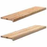 vidaXL Trepte scari 2 buc Stejar masiv netratat 110x30x2 cm vidaXL Trepte scari 2 buc Stejar masiv netratat 110x30x2 cm