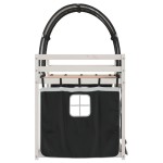 vidaXL Pat supraetajat de copii perdele, alb/negru, 75x190 cm lemn pin vidaXL Pat supraetajat de copii perdele, alb/negru, 75x190 cm lemn pin