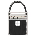 vidaXL Pat supraetajat de copii perdele, alb/negru, 90x190 cm lemn pin