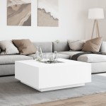 vidaXL Măsuță de cafea cu LED infinity, alb, 100x100x40 cm vidaXL Măsuță de cafea cu LED infinity, alb, 100x100x40 cm