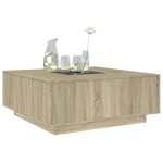 vidaXL Măsuță de cafea cu LED infinity, stejar sonoma, 100x100x40 cm vidaXL Măsuță de cafea cu LED infinity, stejar sonoma, 100x100x40 cm