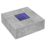 vidaXL Măsuță de cafea cu LED infinity, gri beton, 100x100x40 cm vidaXL Măsuță de cafea cu LED infinity, gri beton, 100x100x40 cm