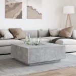 vidaXL Măsuță de cafea cu LED infinity, gri beton, 100x100x40 cm vidaXL Măsuță de cafea cu LED infinity, gri beton, 100x100x40 cm