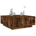 vidaXL Măsuță de cafea stejar fumuriu 100x100x40 cm din lemn prelucrat