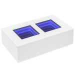 vidaXL Măsuță de cafea cu LED infinity, alb, 116x69x40 cm vidaXL Măsuță de cafea cu LED infinity, alb, 116x69x40 cm
