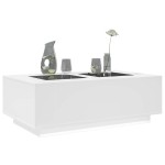 vidaXL Măsuță de cafea cu LED infinity, alb, 116x69x40 cm vidaXL Măsuță de cafea cu LED infinity, alb, 116x69x40 cm