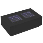 vidaXL Măsuță de cafea cu LED infinity, negru, 116x69x40 cm vidaXL Măsuță de cafea cu LED infinity, negru, 116x69x40 cm
