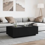 vidaXL Măsuță de cafea cu LED infinity, negru, 116x69x40 cm vidaXL Măsuță de cafea cu LED infinity, negru, 116x69x40 cm