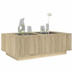 vidaXL Măsuță de cafea cu LED infinity, stejar sonoma, 116x69x40 cm vidaXL Măsuță de cafea cu LED infinity, stejar sonoma, 116x69x40 cm