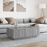 vidaXL Măsuță de cafea cu LED infinity, gri sonoma, 116x69x40 cm vidaXL Măsuță de cafea cu LED infinity, gri sonoma, 116x69x40 cm