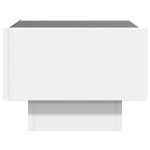 vidaXL Noptieră cu LED infinity, alb, 40x40x30 cm vidaXL Noptieră cu LED infinity, alb, 40x40x30 cm
