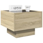 vidaXL Noptieră cu LED infinity, stejar sonoma, 40x40x30 cm vidaXL Noptieră cu LED infinity, stejar sonoma, 40x40x30 cm