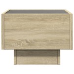 vidaXL Noptieră cu LED infinity, stejar sonoma, 40x40x30 cm vidaXL Noptieră cu LED infinity, stejar sonoma, 40x40x30 cm